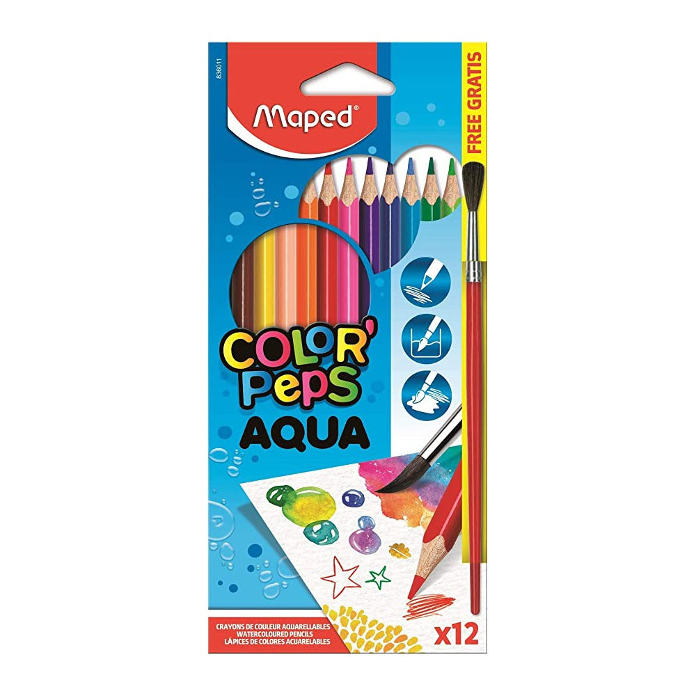G. Escolar - Lápices Colores Acualerables 12/1 con Pincel